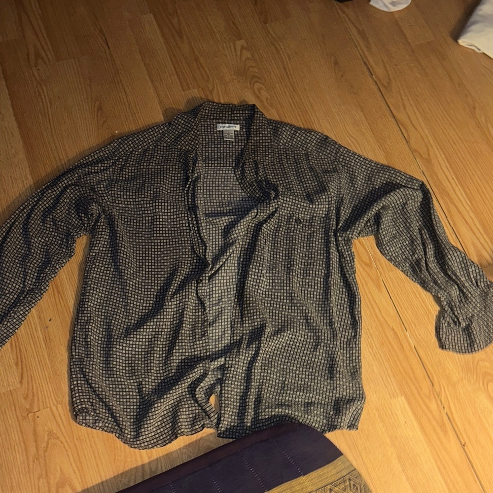 Claiborne Men's Gray Checkered Jacket